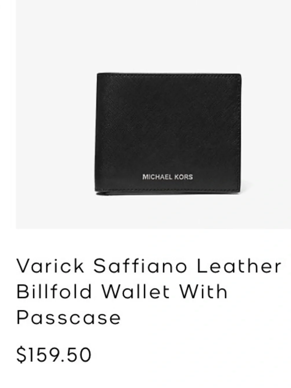 🩶 NWT Authentic Michael Kors Black Slim not bulky “Andy”Wallet Brand New Luxury